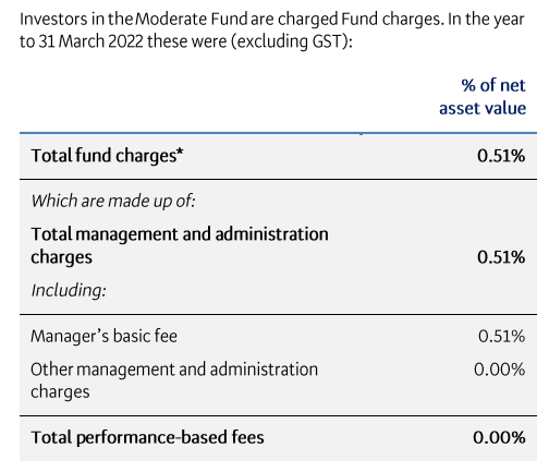 BNZ Moderate Fees