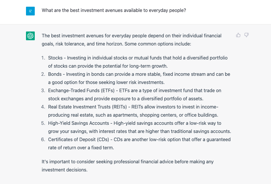 Invest Avenues - NC & ChatGPT