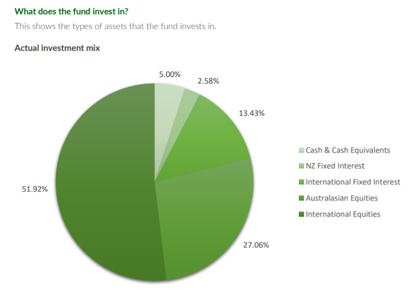 Investnow growth investment mix