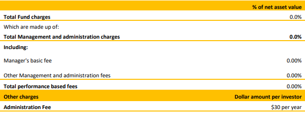 Koura KiwiSaver Cash Fund Fees