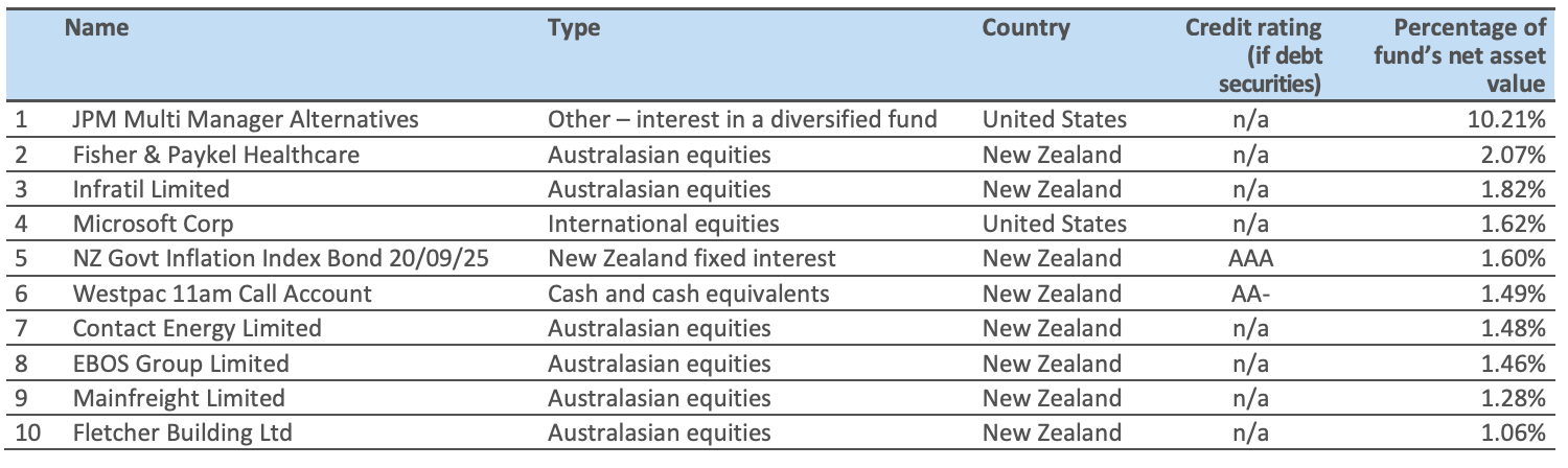 Nikko AM Balanced Top 10 Investment